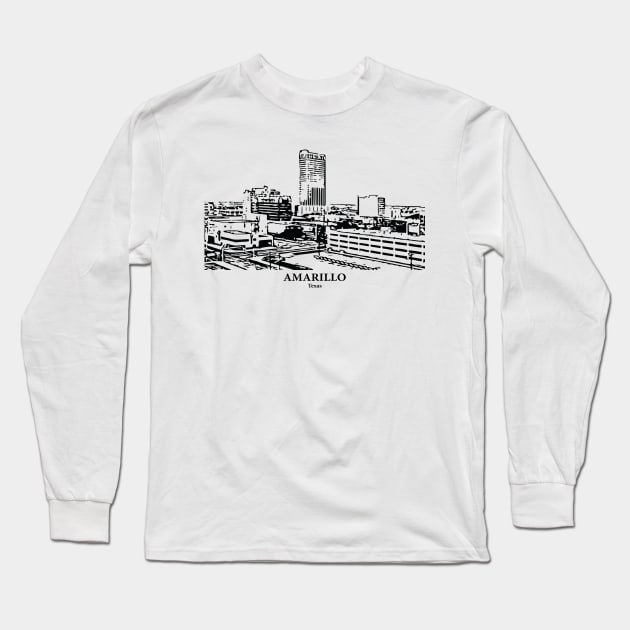 Amarillo - Texas Long Sleeve T-Shirt by Lakeric